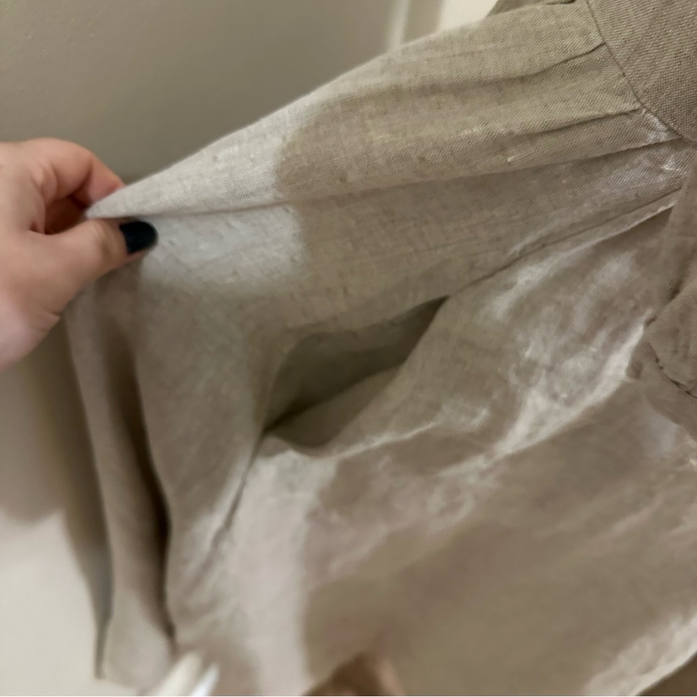 Son de flor Ophelia Dress, 3/4 Sleeve - Natural Dot / M - Picture 3 of 10